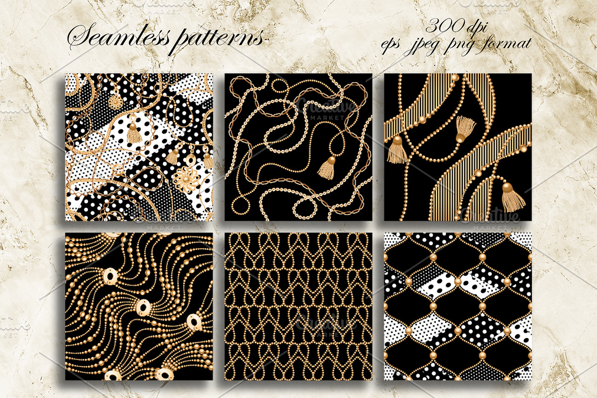 Chains gold collection, a Pattern Graphic by Sam2211 (Photo 3 of 13)