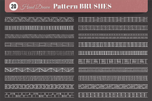 20 Geometric Pattern Brushes