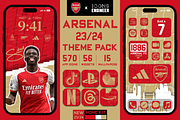 Arsenal 23/24 Theme Pack | Home Kit, an Icon by IconsEngineer (Thumbnail 1 of 11)