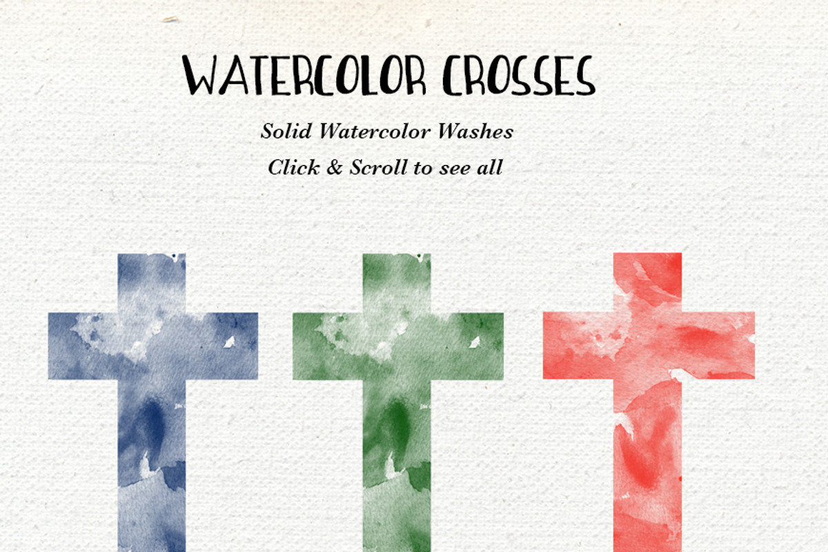 Watercolor Holiday Christmas Crosses, an Illustration by La Bella Rue (Photo 3 of 4)