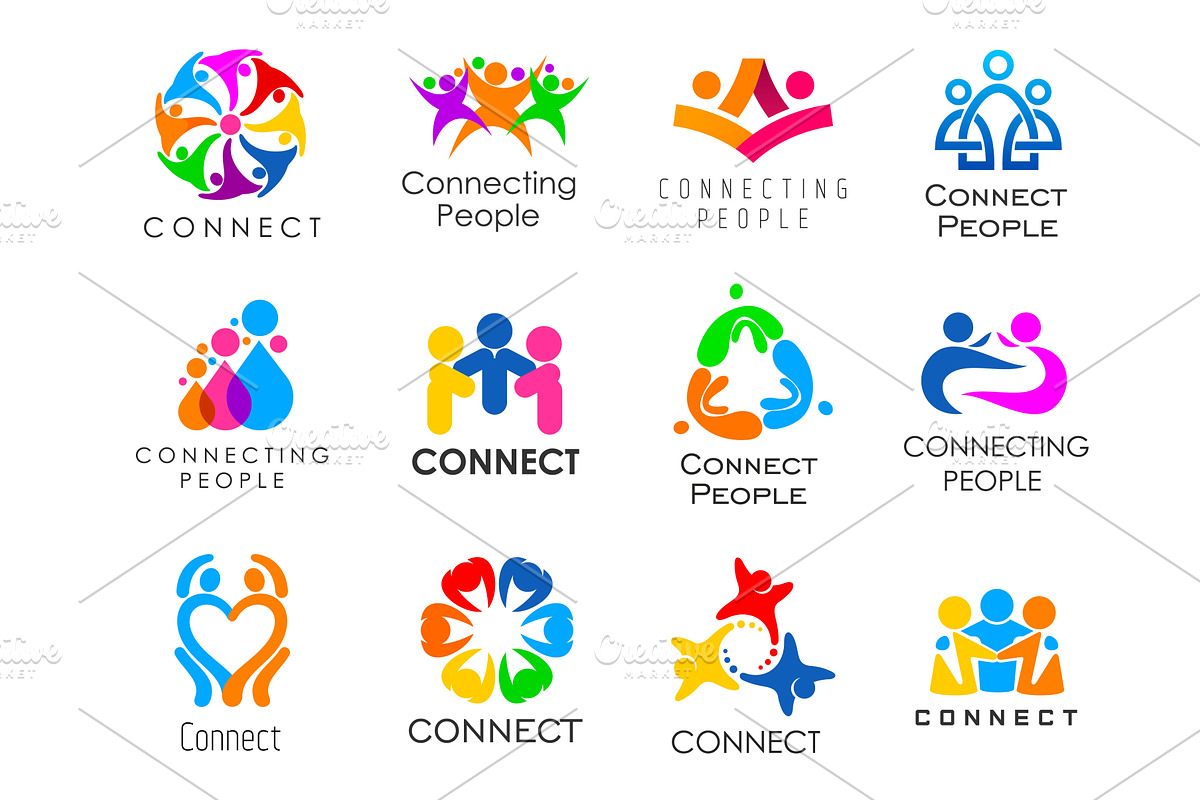 Community connect icons, a Person Illustration by Vector Tradition