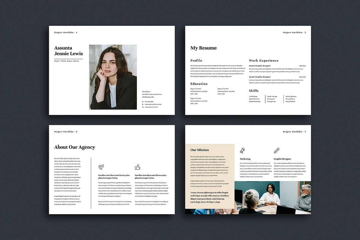 Minimal / Portfolio | Canva, PPTX, a Brochure Template by ArtisticLand (Photo 5 of 18)