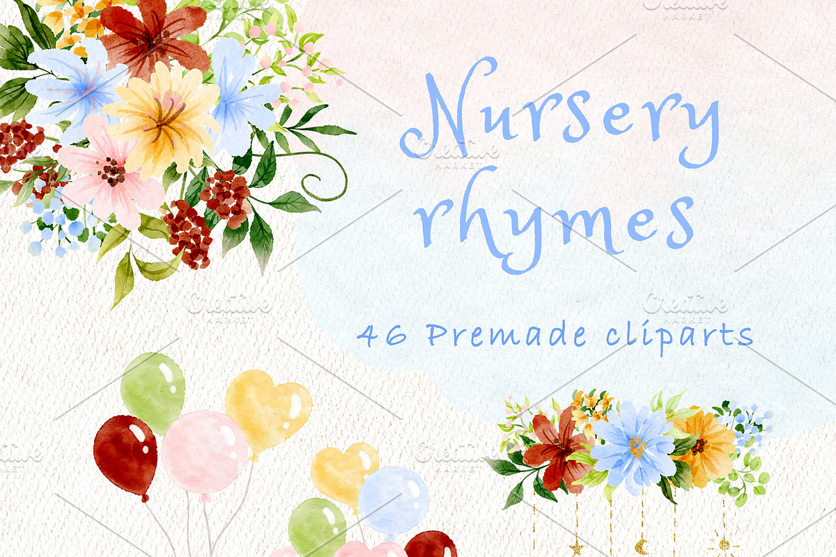 Nursery rhymes clipart, an Illustration by heyiamalice (Photo 3 of 13)