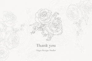 Vintage Floral Lineart Collection