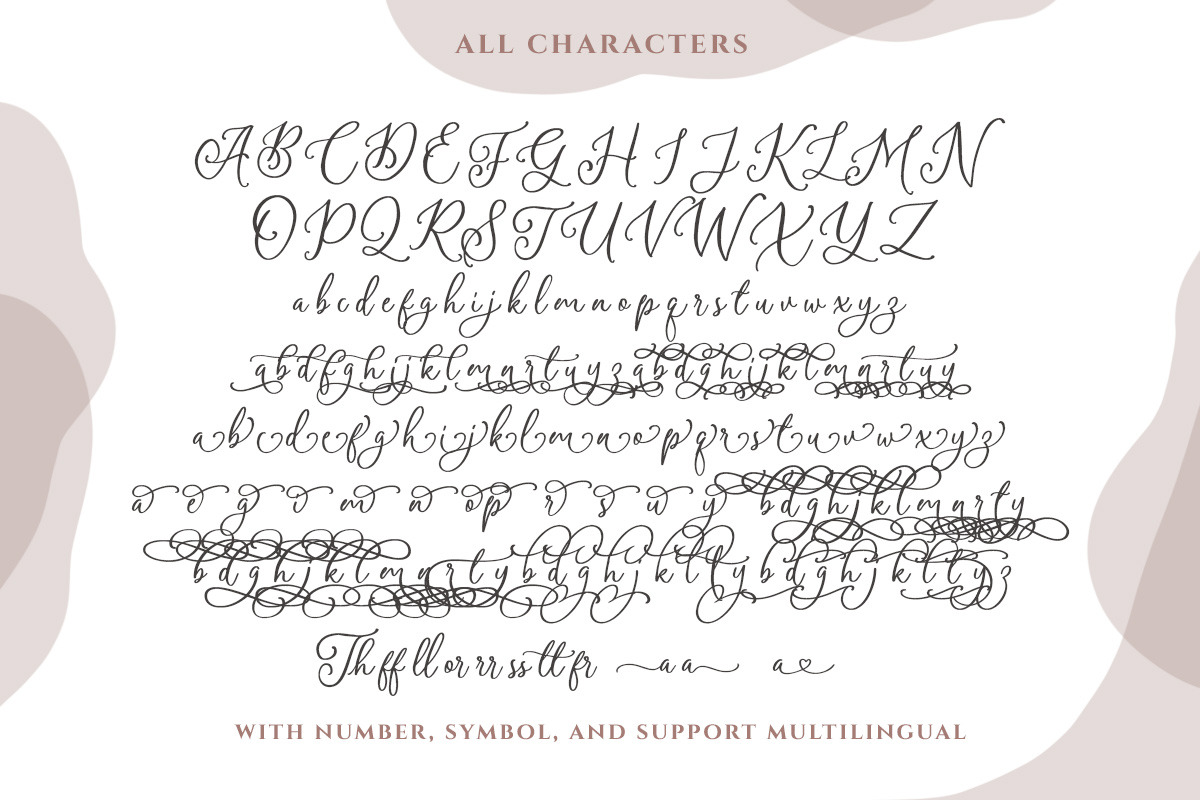 Amerta Misty Script, a Script Font by Letterhend Studio (Photo 9 of 9)