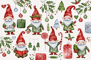 Watercolor Christmas Gnome Bundle, a Seasonal Illustration by Red Ink (Thumbnail 8 of 10)