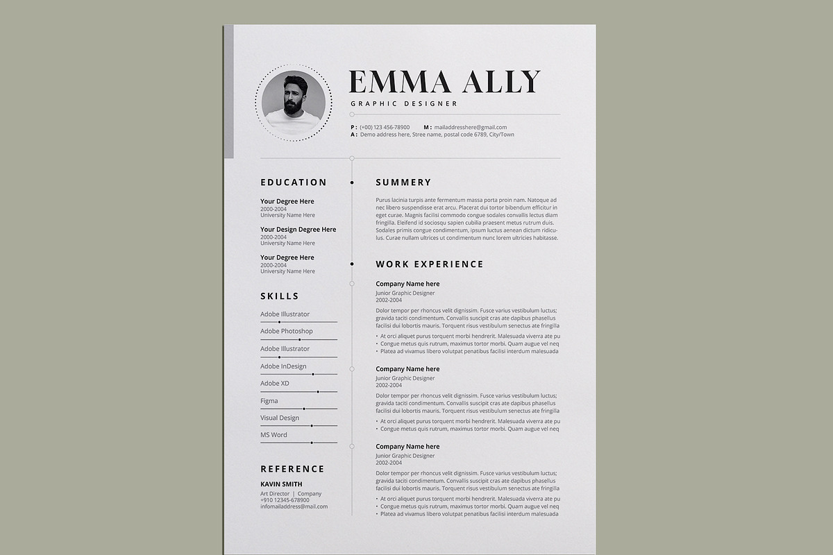 Resume/CV Template | Word & InDesign preview 3