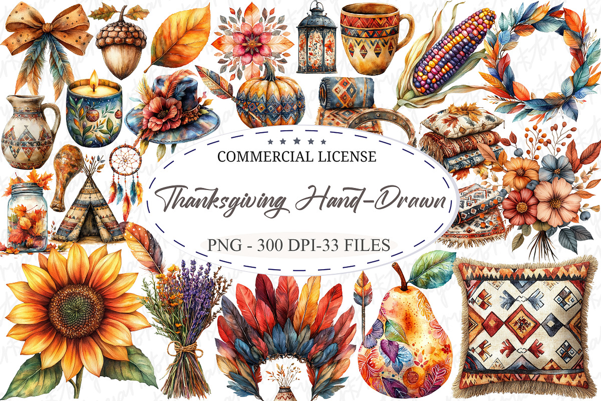 Thanksgiving Hand-Drawn Element, an Illustration by designcity5 (Photo 1 of 5)