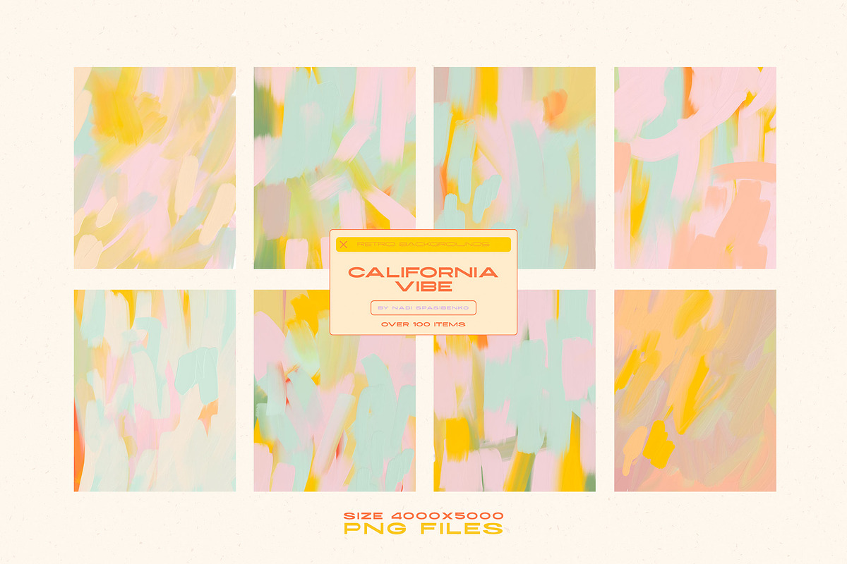 California - Acrylic Retro Textures, a Wallpaper Graphic by nadispasibenko (Photo 9 of 22)