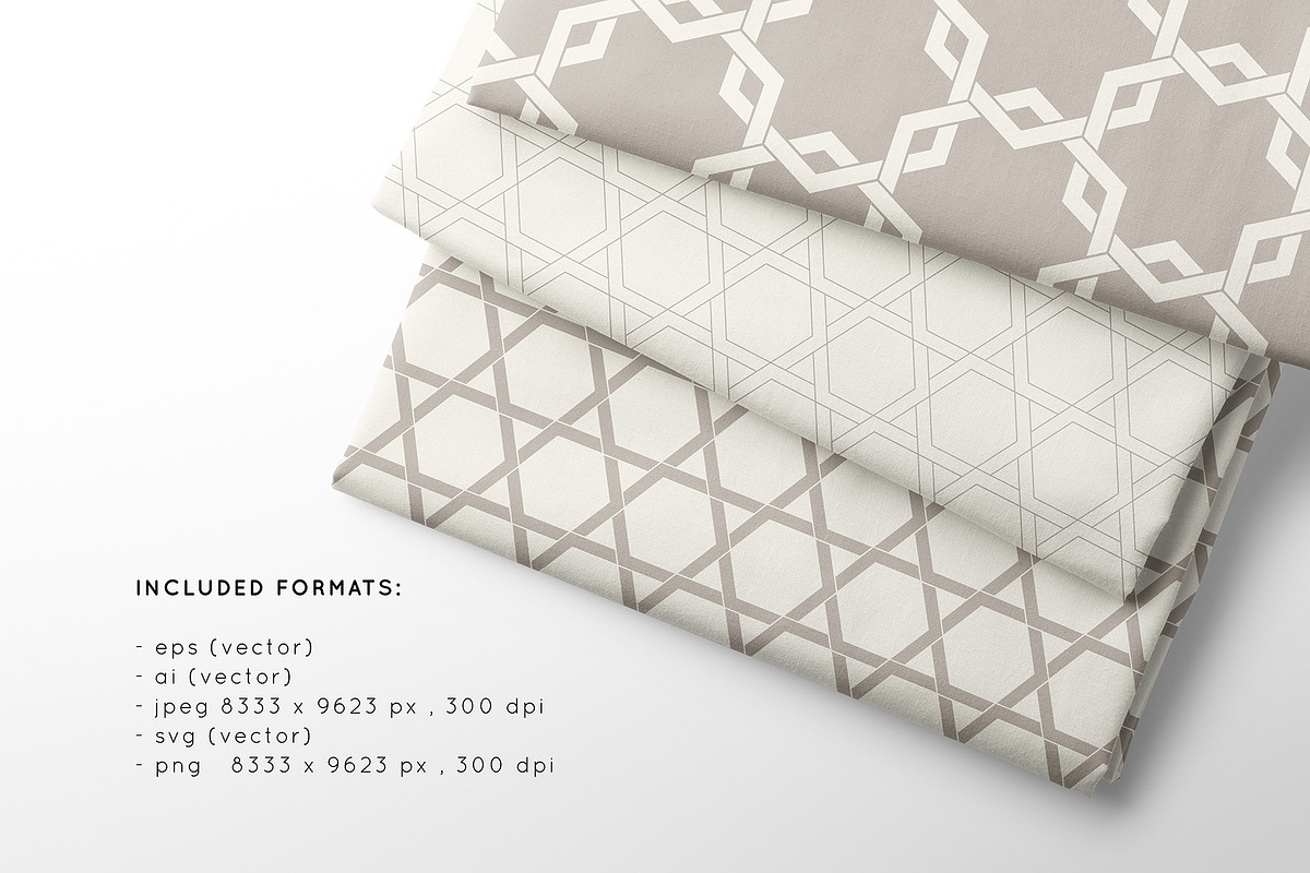 Hexagonal | 42 Seamless Patterns, a Pattern Graphic by Curly_Pat (Photo 9 of 11)