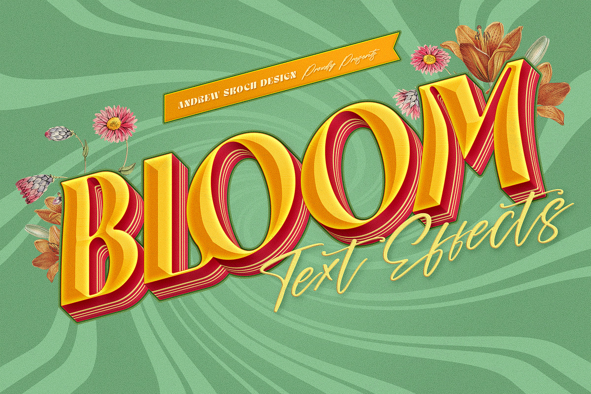 Floral Text Effects, a Layer Style Add-On by Andrew Skoch Design (Photo 6 of 10)