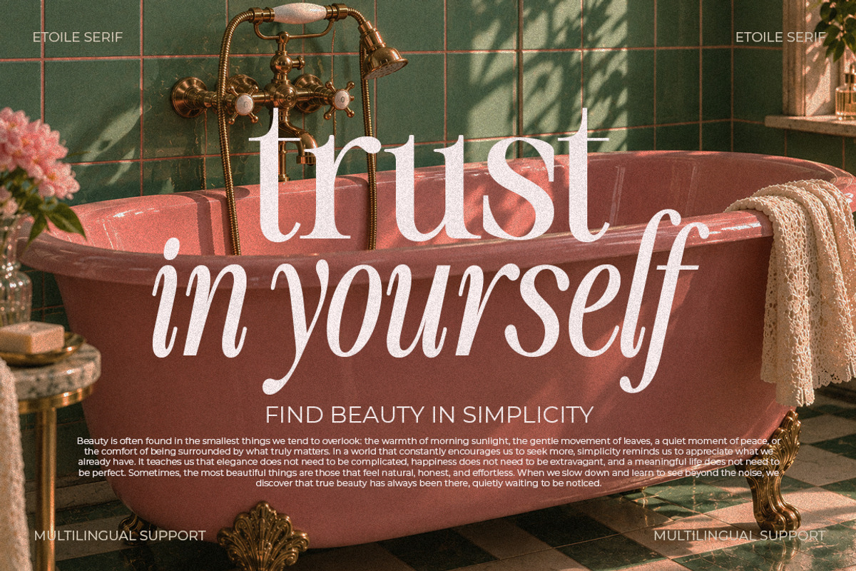 Etoile Club Chaos | 16 Font, a Serif Font by Natural Ink Studio (Photo 11 of 15)