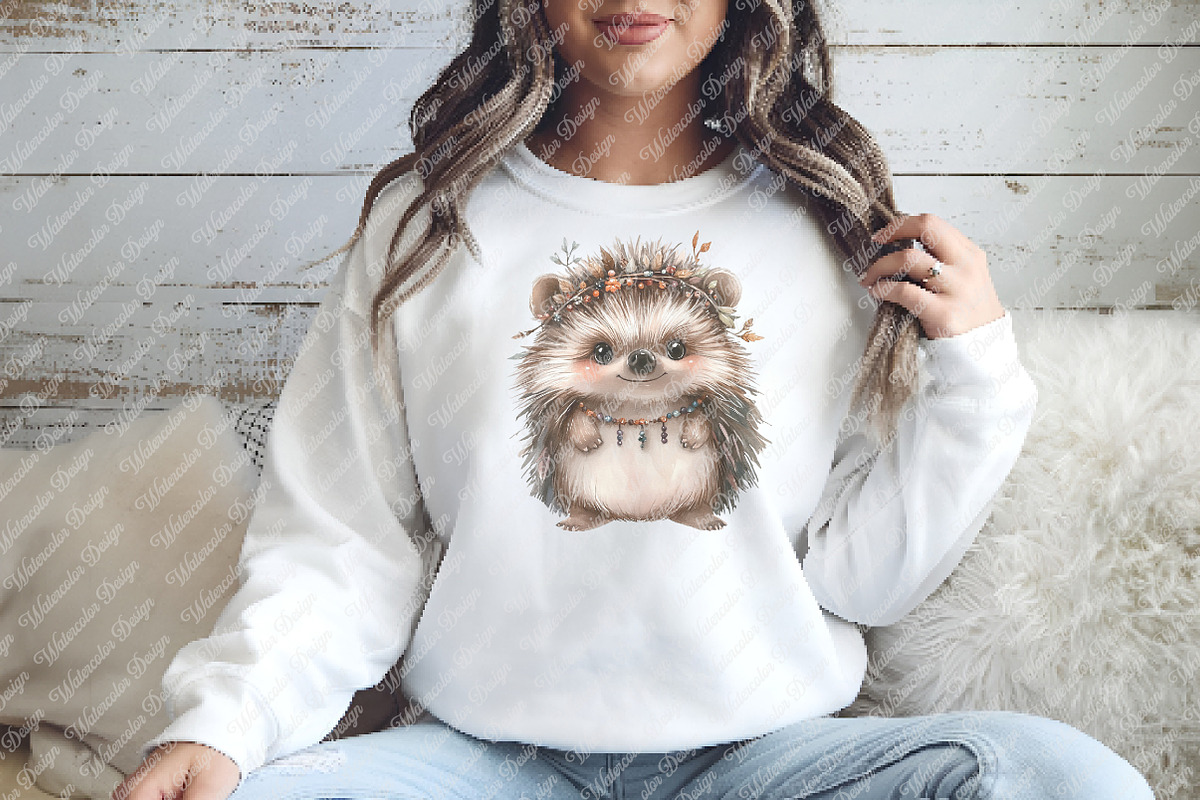 Watercolor Boho Woodland Animal Clip, an Illustration by Watercolor design (Photo 12 of 12)