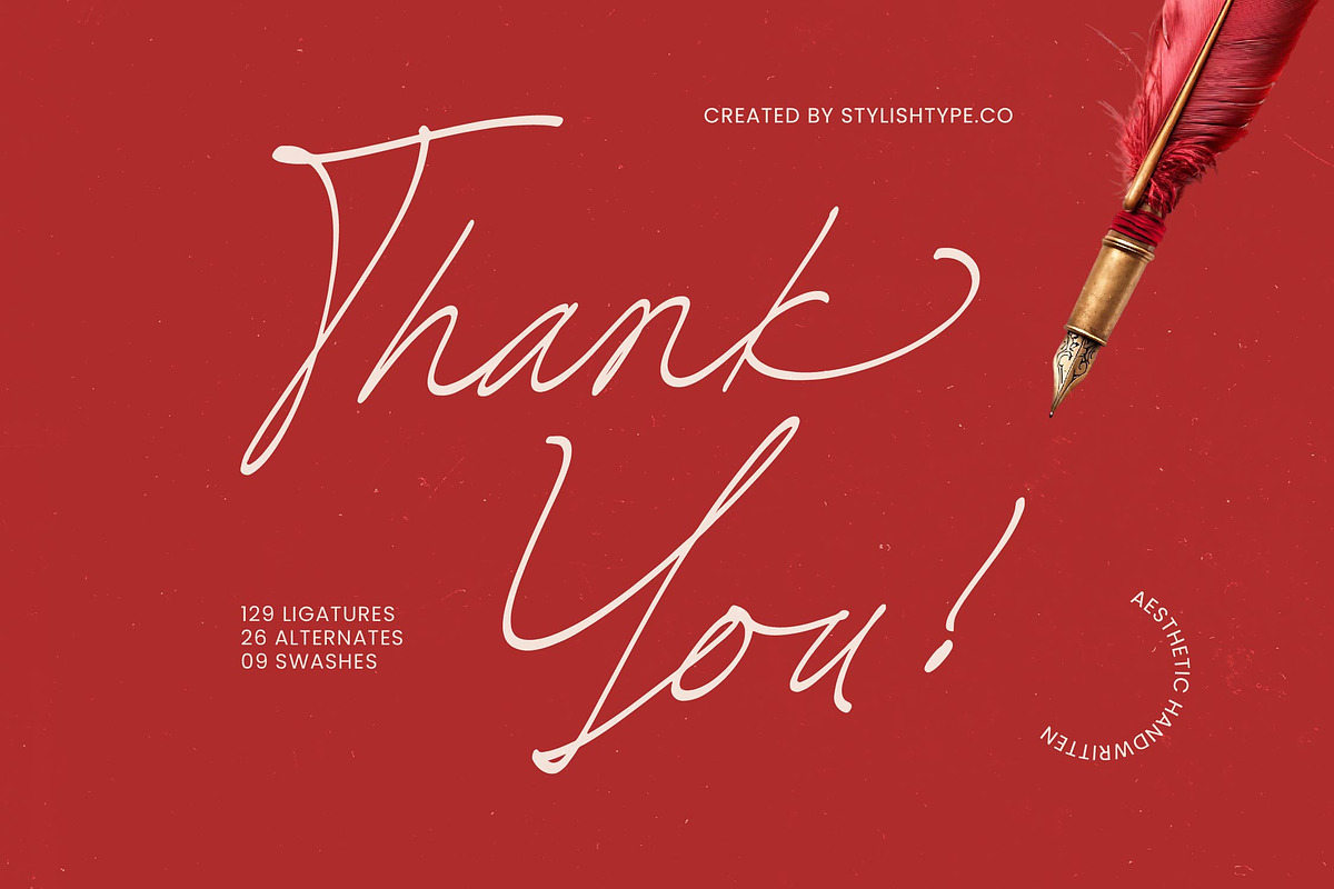 Straight Others Aesthetic Script, a Script Font by stylishtype.co (Photo 15 of 15)