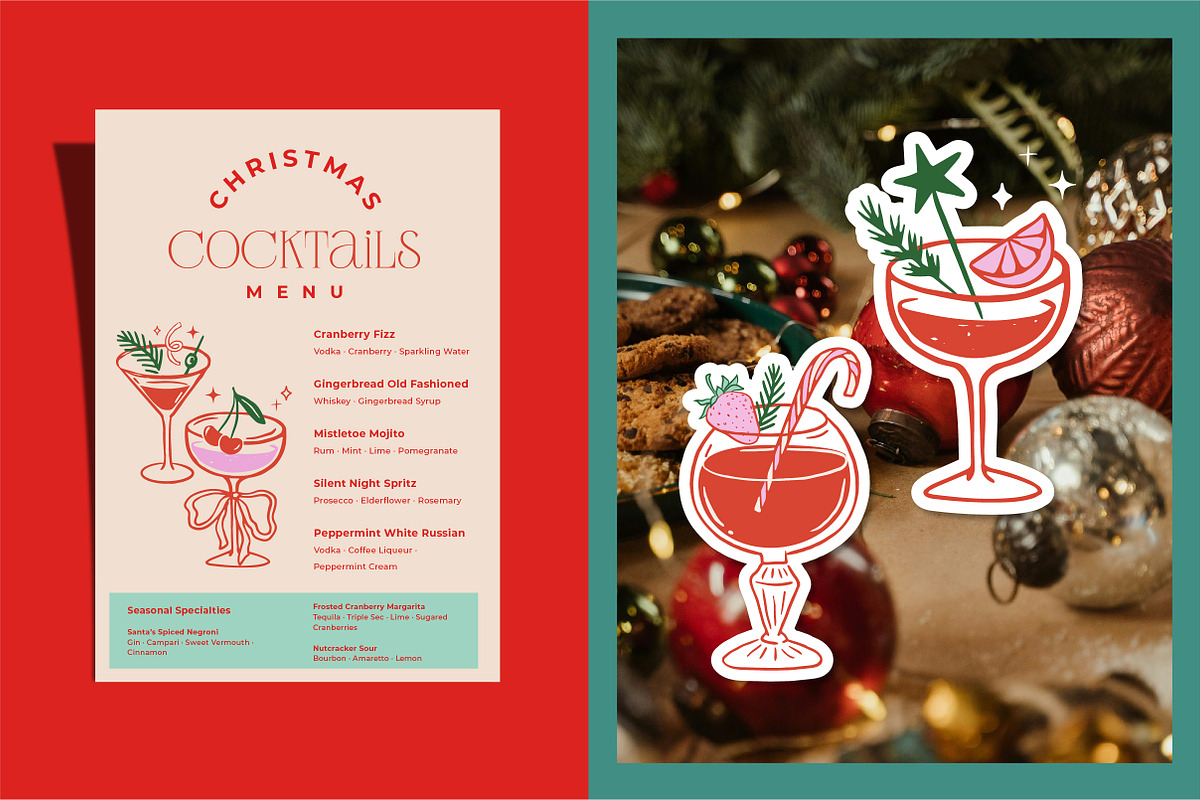 Festive Cocktails collection, a Graphic by Marish (Photo 5 of 8)