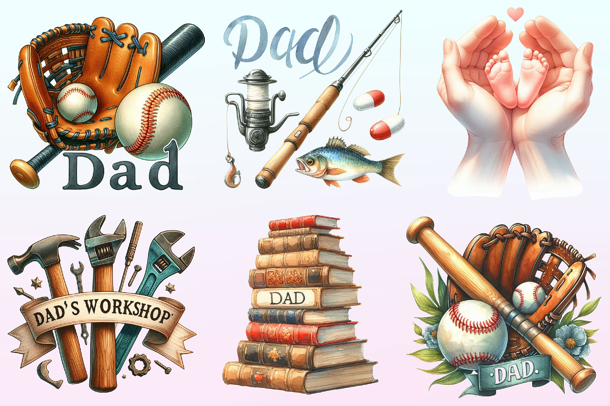 Father's Day Sublimation Clipart., a Graphic by CitraGraphics (Photo 3 of 4)