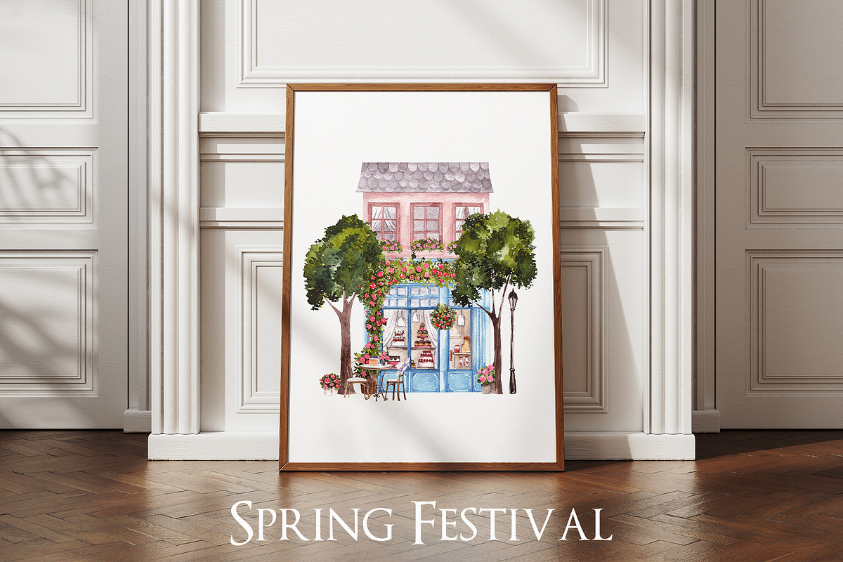 Spring Festival. Watercolor graphic, an Object Graphic by ma_i_vi (Photo 3 of 11)