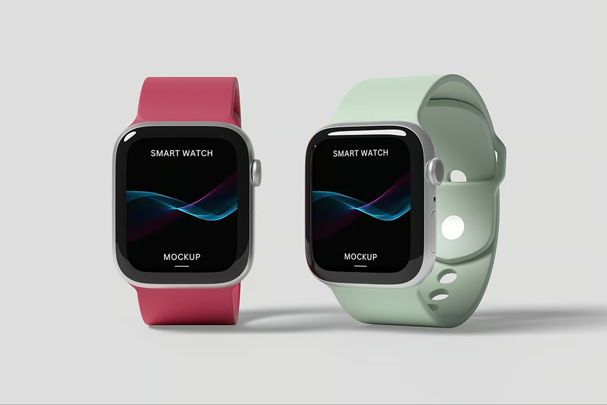Smart Watch Mockup, a Wearable Device Mockup by Hubzway (Photo 9 of 9)