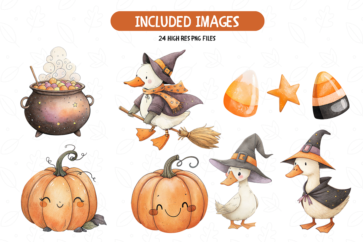 Witchy Goose Parade Clipart, an Illustration by TatiMockup (Photo 4 of 5)