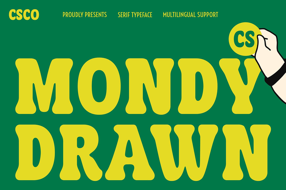 CS Mondy Drawn, a Serif Font by Craft Supply Co. (Photo 1 of 8)