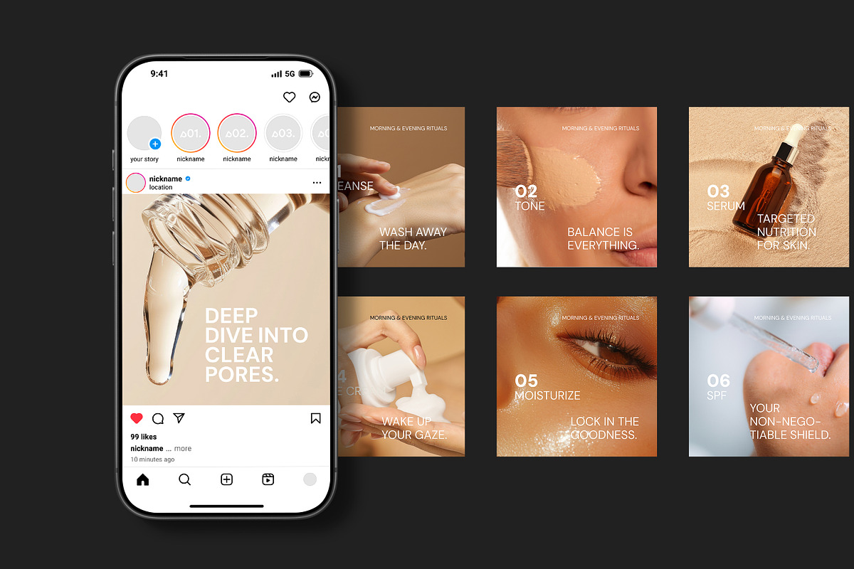 Skin Care Social Media Kit Bundle, a Social Media Template by Artisan Vibes (Photo 7 of 11)