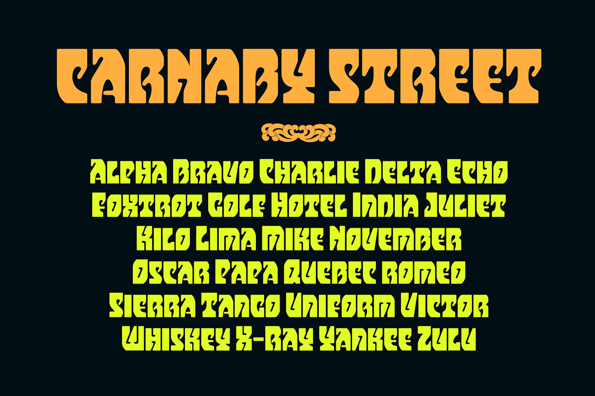 Carnaby Street Font, a Font by Mysterylab Designs (Photo 5 of 5)