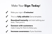Editable Social Media Sign Template, a Graphic by MondaySpark (Thumbnail 2 of 9)