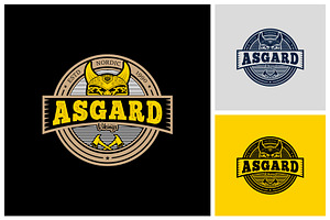 Viking Emblem With crossed ax, a Branding & Logo Template by Atlantis X Nurman Arbai