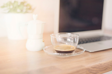 Morning Coffee. Working From Home.