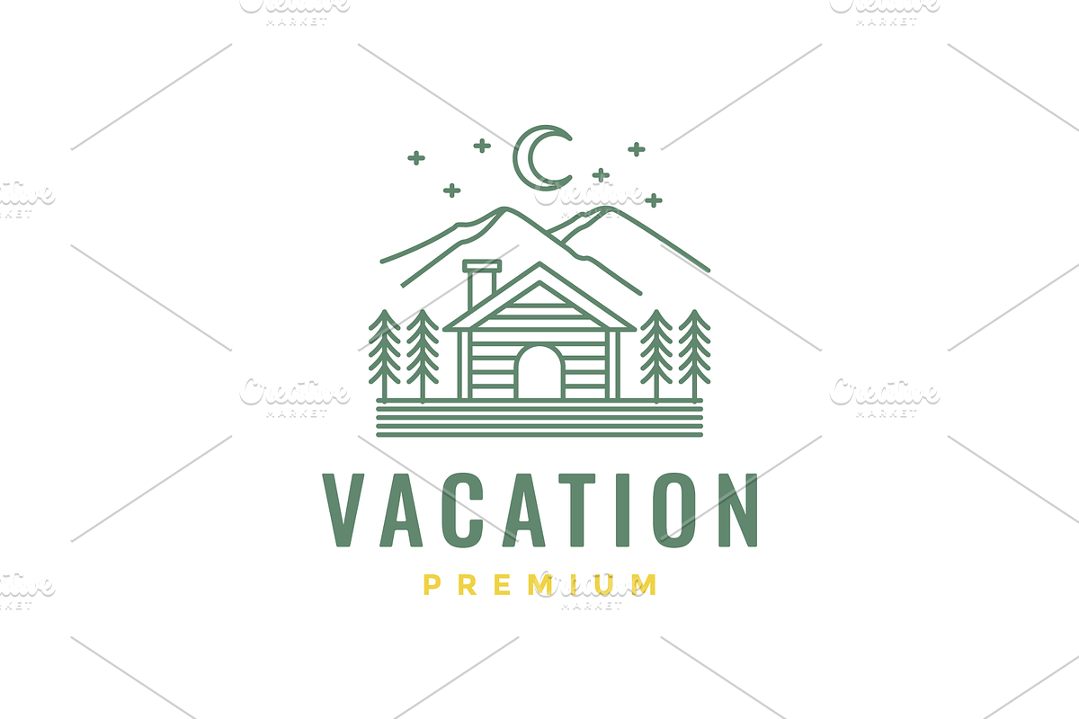 cabin house camp explore logo, a Branding & Logo Template by devastd