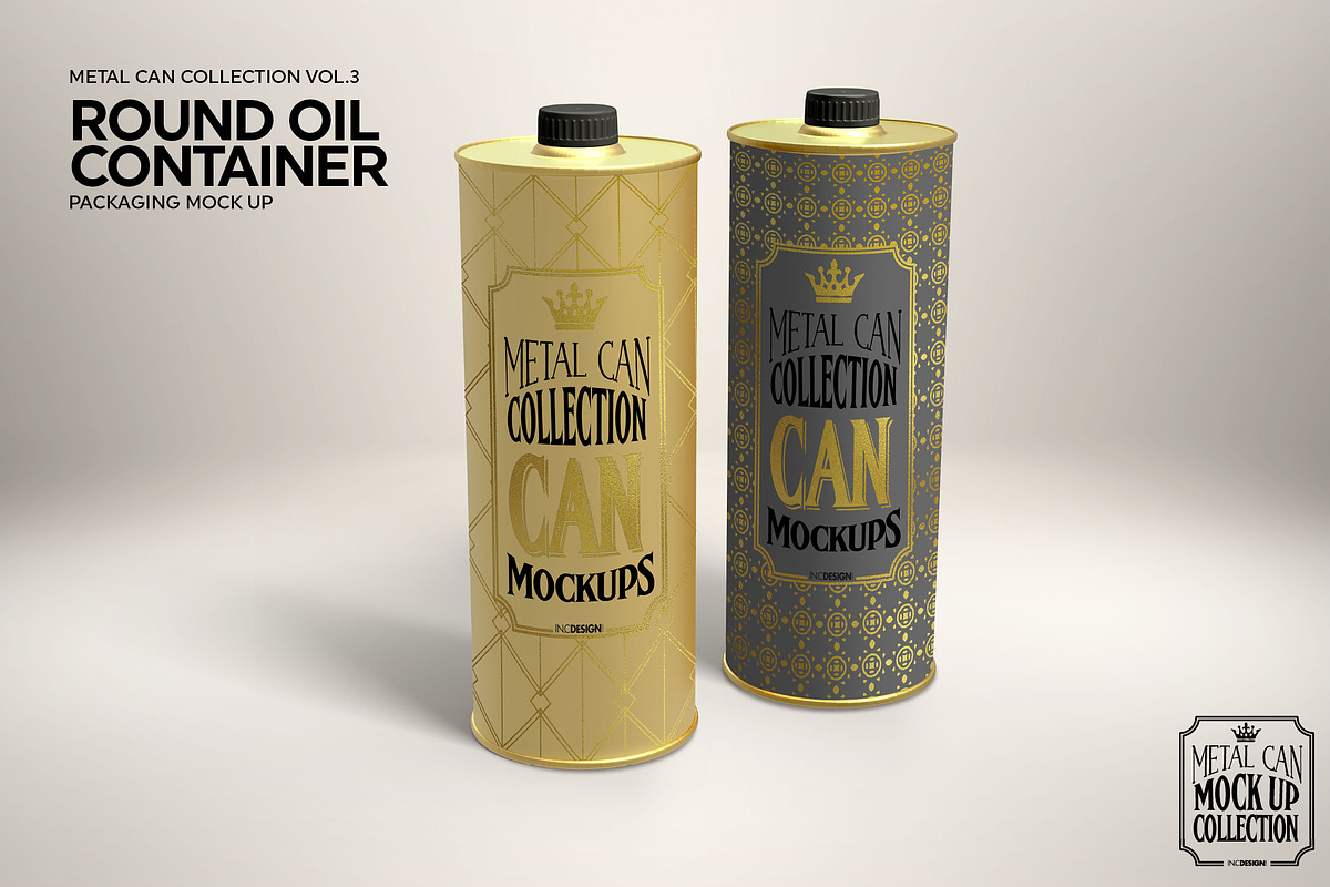 Round Oil Container Mockup, a Product Mockup by INCDesign (Photo 5 of 5)