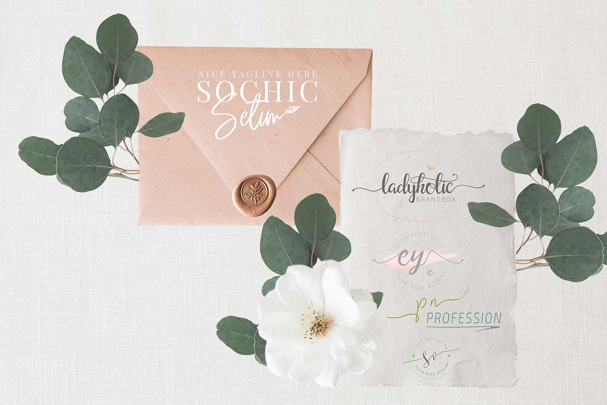 Ladyholic Premade Logo Branding Pack, a Branding & Logo Template by joyologo (Photo 14 of 17)