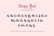 Sleepy Girl Font, a Handwritten Font by etigletters (Thumbnail 7 of 7)