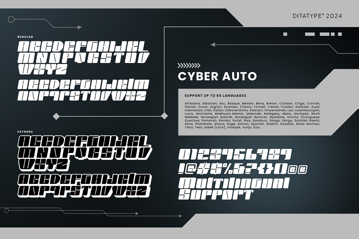 Cyber Auto, a Symbol Font by Ditatype (Photo 9 of 10)