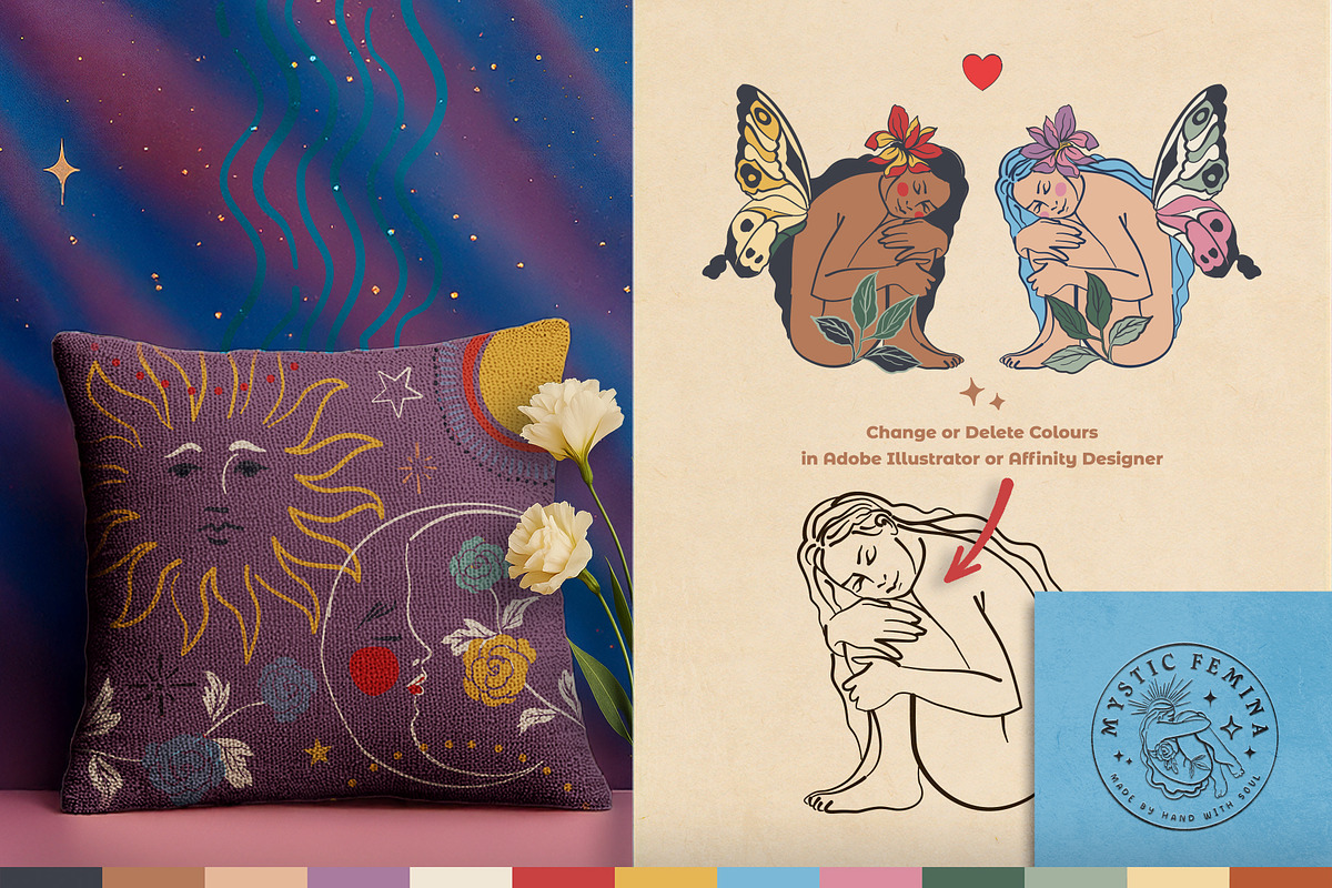 Mystic Femina Clipart Collection, a Decorative Illustration by Anna Babich (Photo 8 of 9)