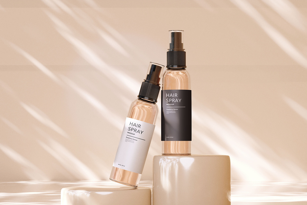 Matte spray cosmetic bottle mockup, a Packaging Mockup by xavier_studio (Photo 4 of 5)