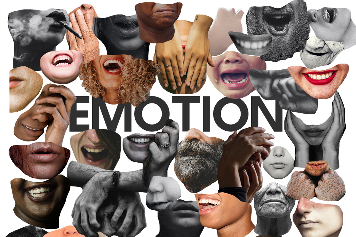 Emotion collage creator Cuts out, an Object Graphic by 60secondsArt