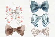 Watercolor Bows Tied Clip Art, a Decorative Illustration by Colibri Watercolor (Thumbnail 2 of 4)