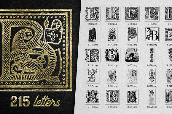 Vintage Letter B Vector And PNG preview 7