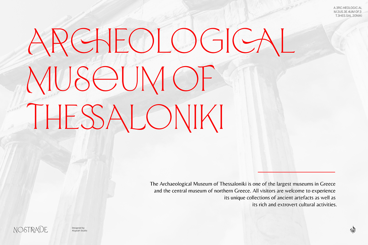Nostrade, a Serif Font by Aluyeah Studio (Photo 9 of 15)