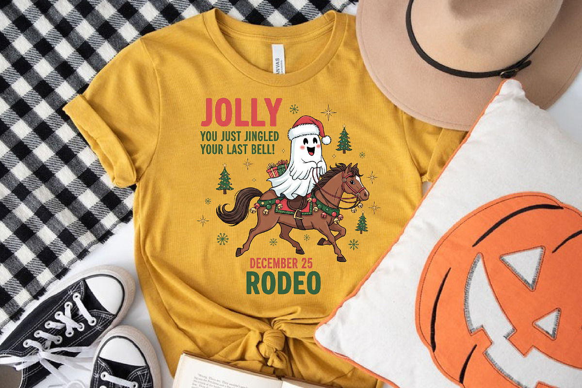 Jolly Rodeo Cowboy Christmas PNG, an Illustration by Libby Wishes (Photo 2 of 6)