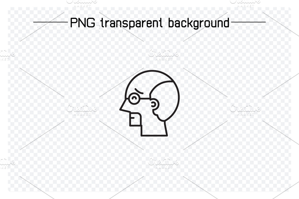 Human Head Avatars Set, an Outline Icon by Designfour (Photo 3 of 7)