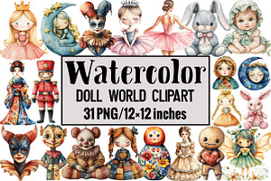 Doll World Clipart, an Illustration by Design Market