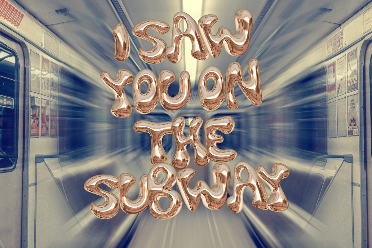Bling - A Gold Balloon SVG Font, a Font by Nicky Laatz (Photo 12 of 16)