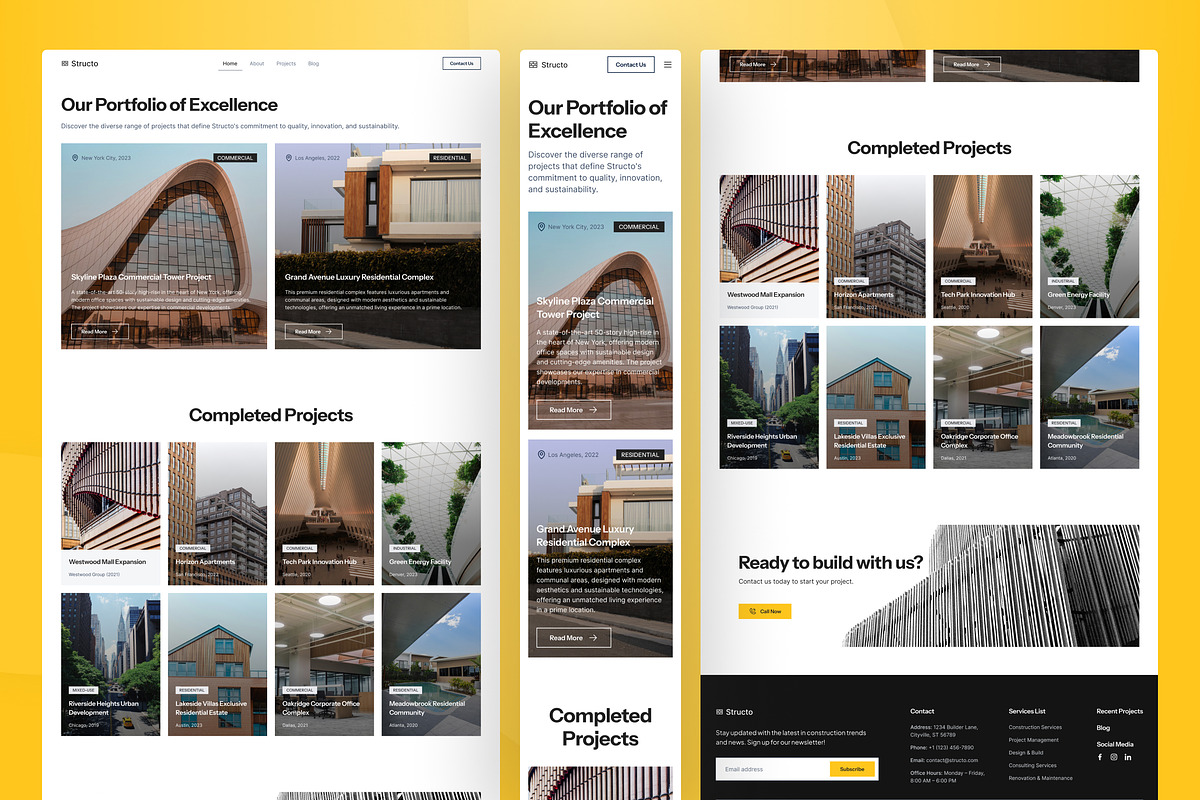 Construction Website Figma Template, an UI Kit Template by peterdraw (Photo 4 of 7)