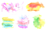 Watercolor splotches clipart set., a Brush Add-On by mcherevan (Thumbnail 2 of 4)