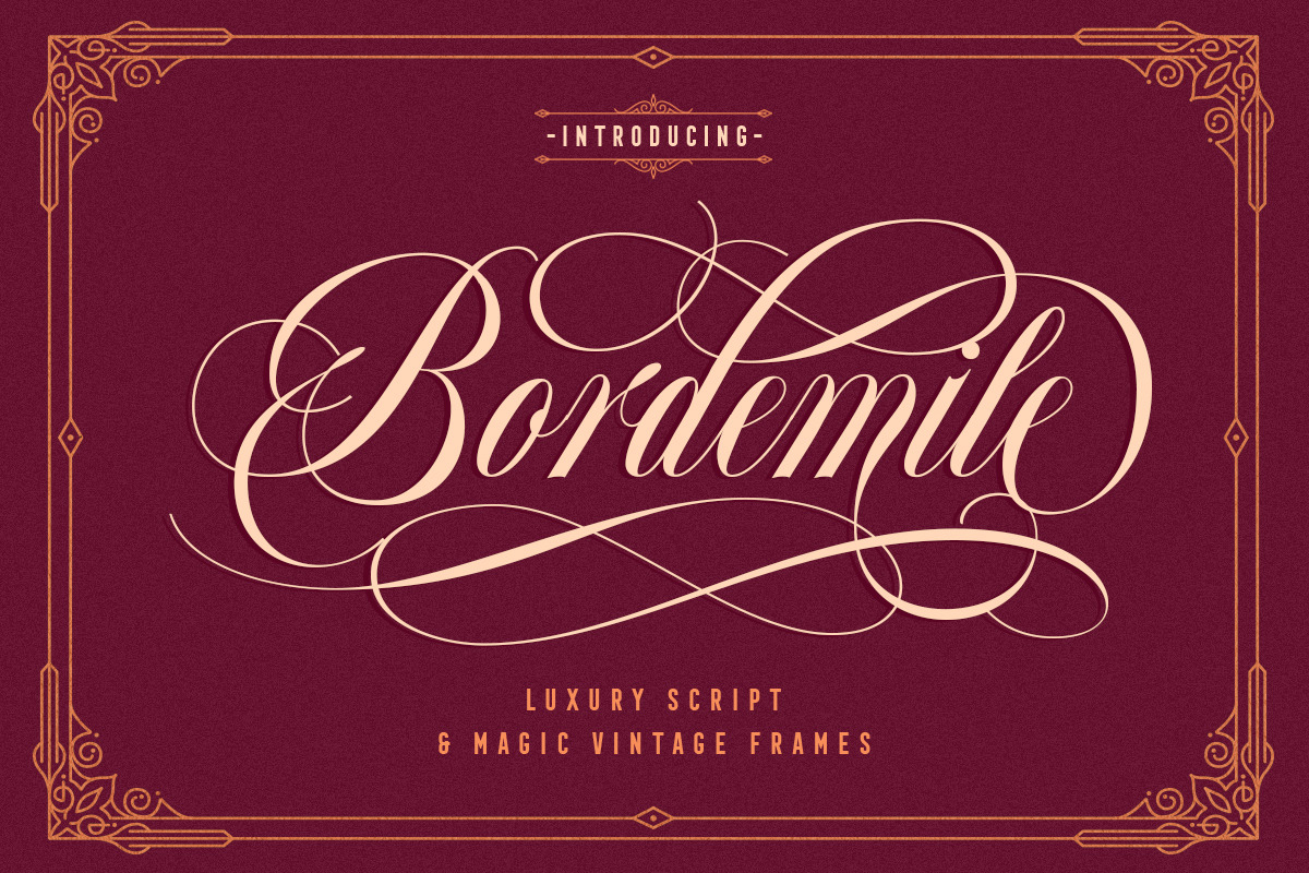 Bordemile - Luxury Script, a Script Font by Letterhend Studio (Photo 13 of 13)