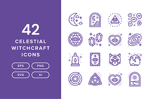 42 Celestial Witchcraft Icons