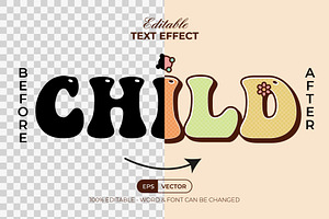 Child Text Effect Colorful Style