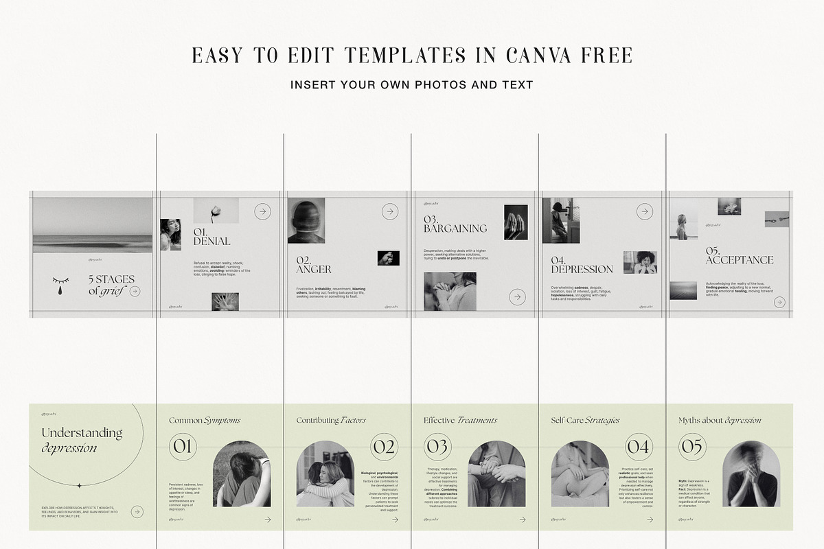 Mental Health Instagram Templates, a Social Media Template by Chewie Co (Photo 8 of 10)